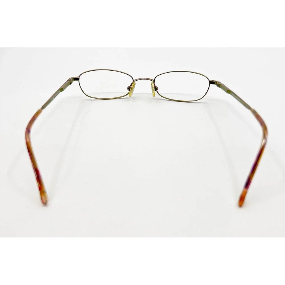 Nine West Eyeglasses Womens Brown Oval Metal Frames 48-18-135 NW517